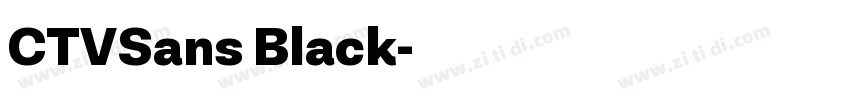 CTVSans Black字体转换